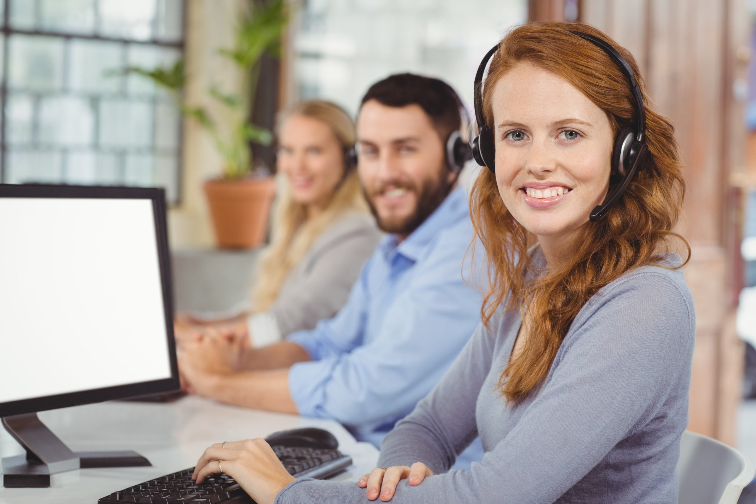 Call Operators working in the Office.